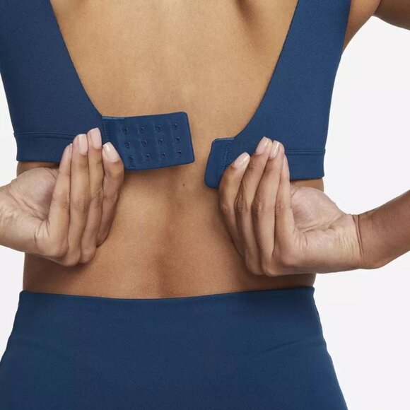 Nike Alpha 1X(C-E) Dri-FIT High-Support Padded Adjustable Sports Bra Blue - Picture 4 of 7